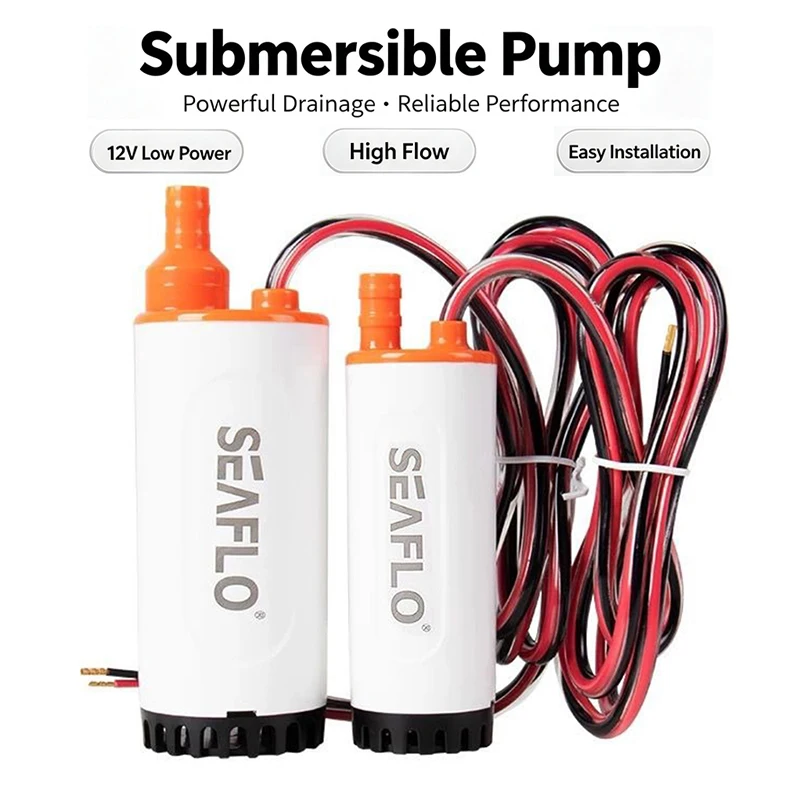 DC12V Multi-functional Submersible Pump, High-flow Linear Pump, Suitable for Aquariums / Home Drainage and Water Extraction