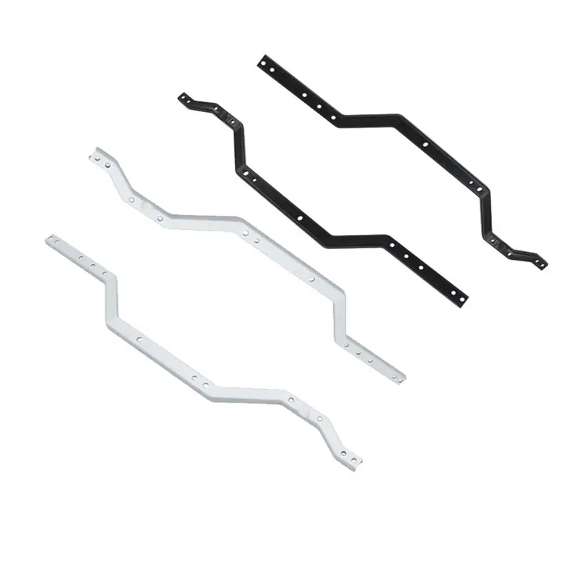 ABUM-2PCS Girder Side Frame Chassis Rails For 1/18 RC Crawler Car TRX4M TRX4-M Upgrade Part Metal ,Silver