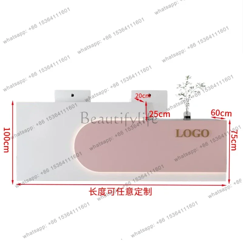 FG Beauty Unique Reception Desk Small Professional Design Modern Bar Counter Vintage Center Recepcion Desk Commercial Furniture
