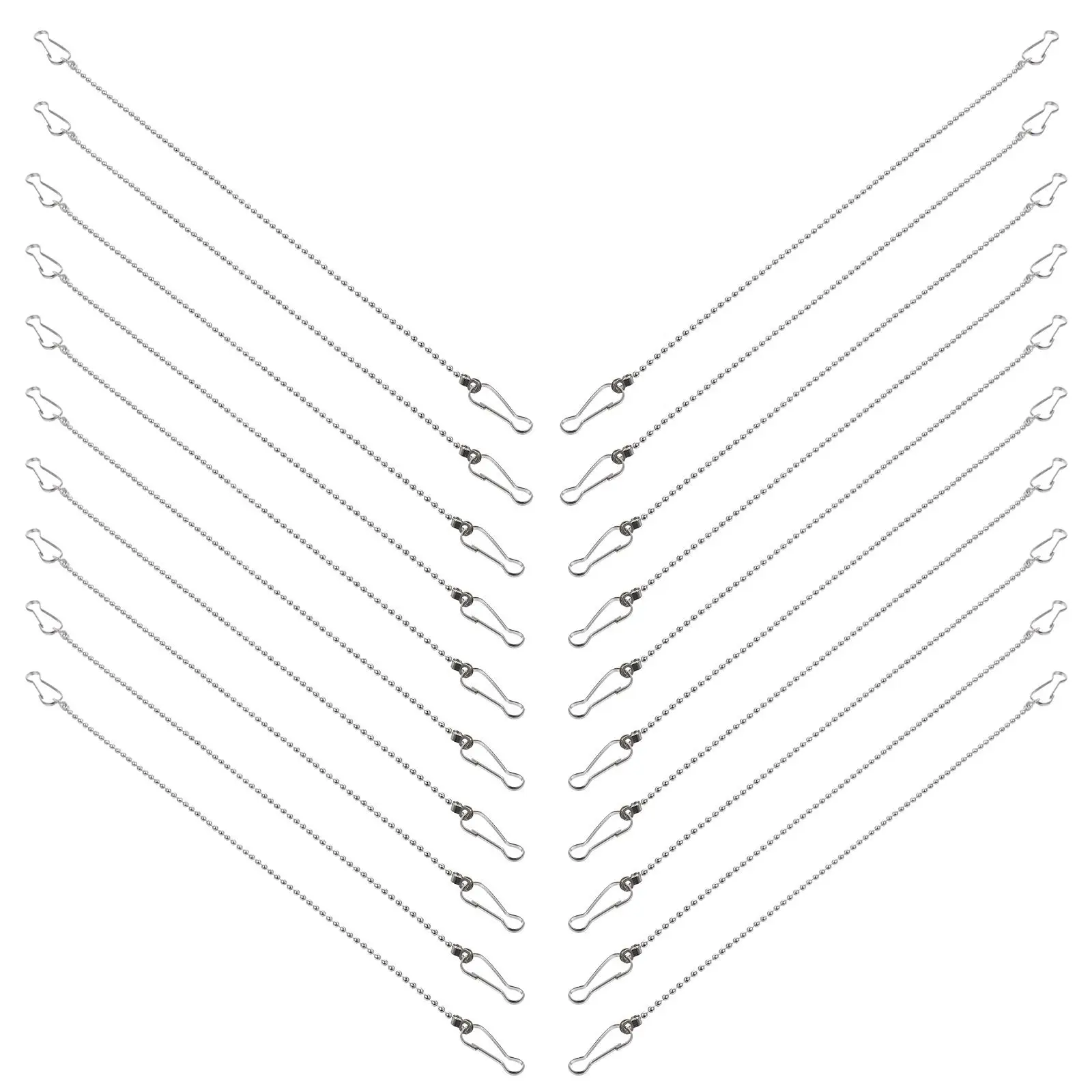 

24 Pcs Hanging Chains 28cm Sturdy Metal Chain Hooks for Billboards Plant Hangers Decor Ornament Picture POP Displays