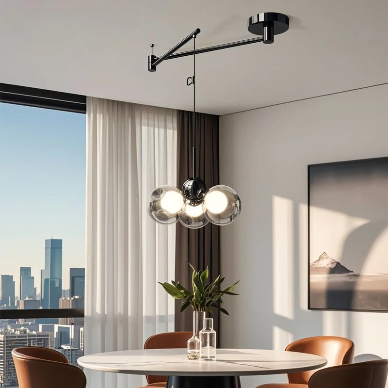 

Nordic Glass Ball Led Chandelier for Living Dining Room Food Tables Kitchen Bedroom Pendant Light Home Decor Lusters Luminaires