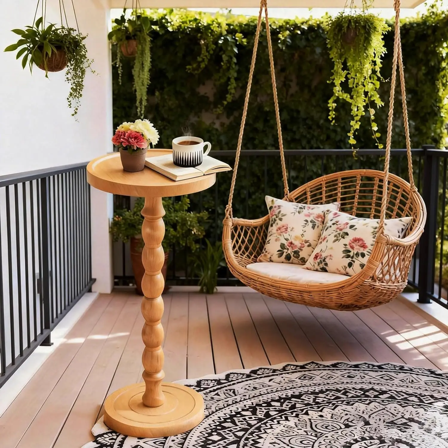 Small Side Table,Round Coffee Table,Modern-Style Side Tables Living Room,Suitable for Tall Round Bedside Table,End Table