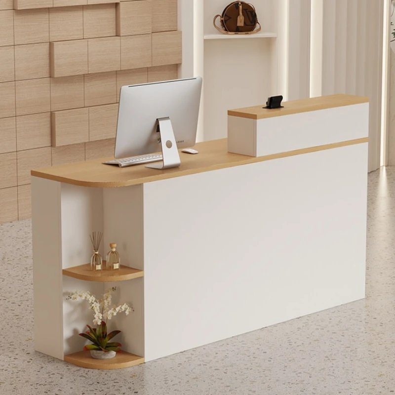 Light Luxury Simple reception desks Arc corner safety Shop counter convenient practical mostrador de recepción office furniture