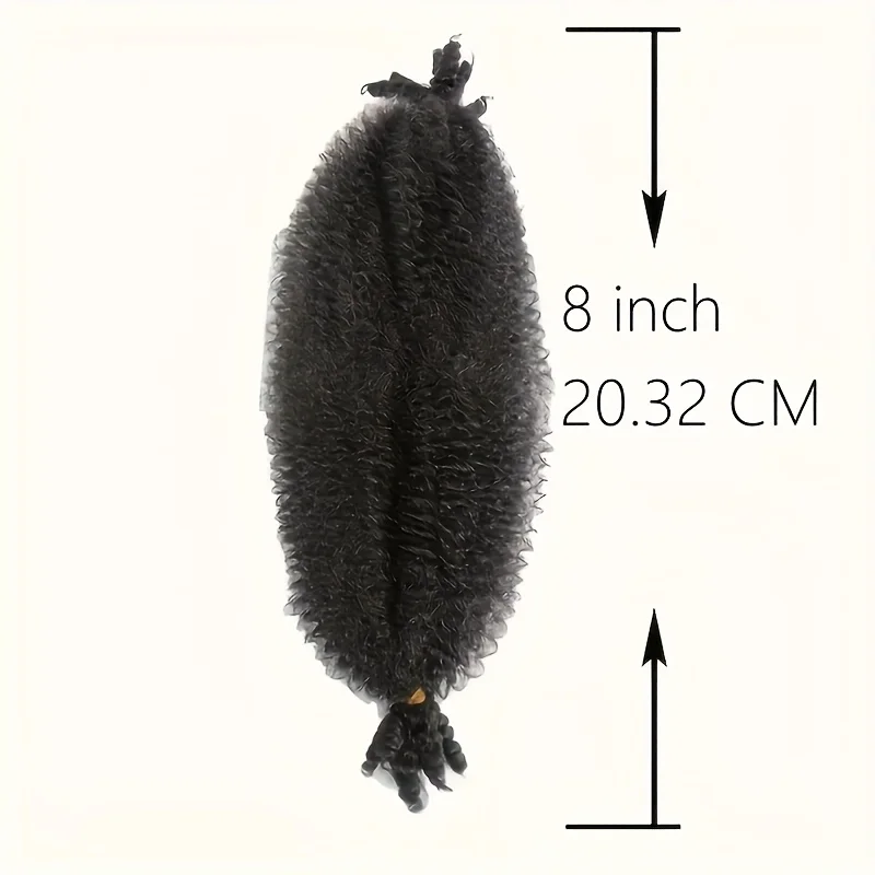 6 قطع من وصلات الشعر الاصطناعية الناعمة الأفرو تويست للنساء - شعر تجديل كينكي مارلي، 8 خيوط لكل منها لوكس وتقلبات العاطفة