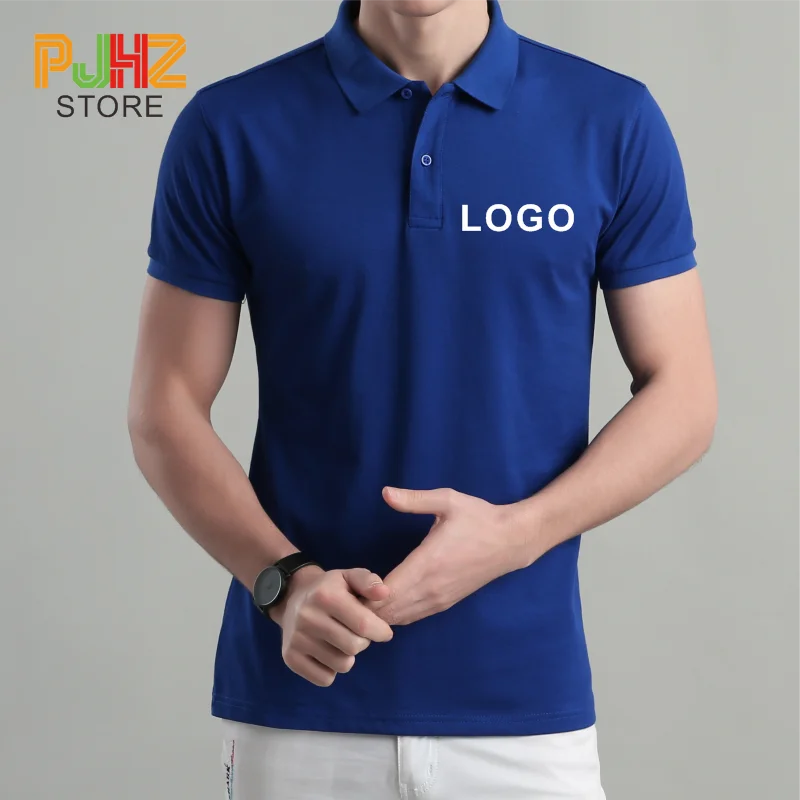 Zomer Casual Poloshirt Goedkope Ademende Aangepaste Polo Persoonlijke Bedrijf Groep Custom Logo Print Borduurwerk Poloshirts