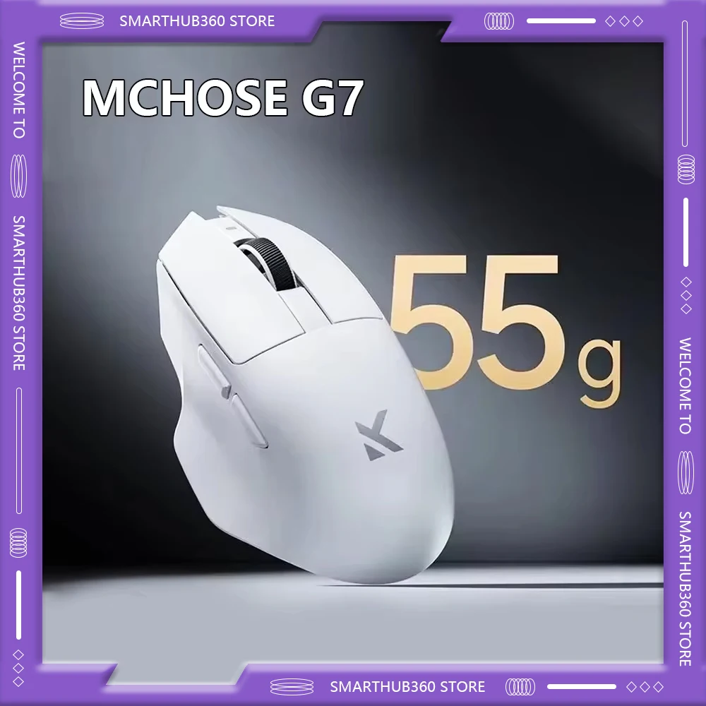 

MCHOSE G7 PRO Tri-mode Gaming Mouse Ergonomics Lightweight Wireless Bluetooth Customized Mice Pc Office E-Sports Accessory Gifts