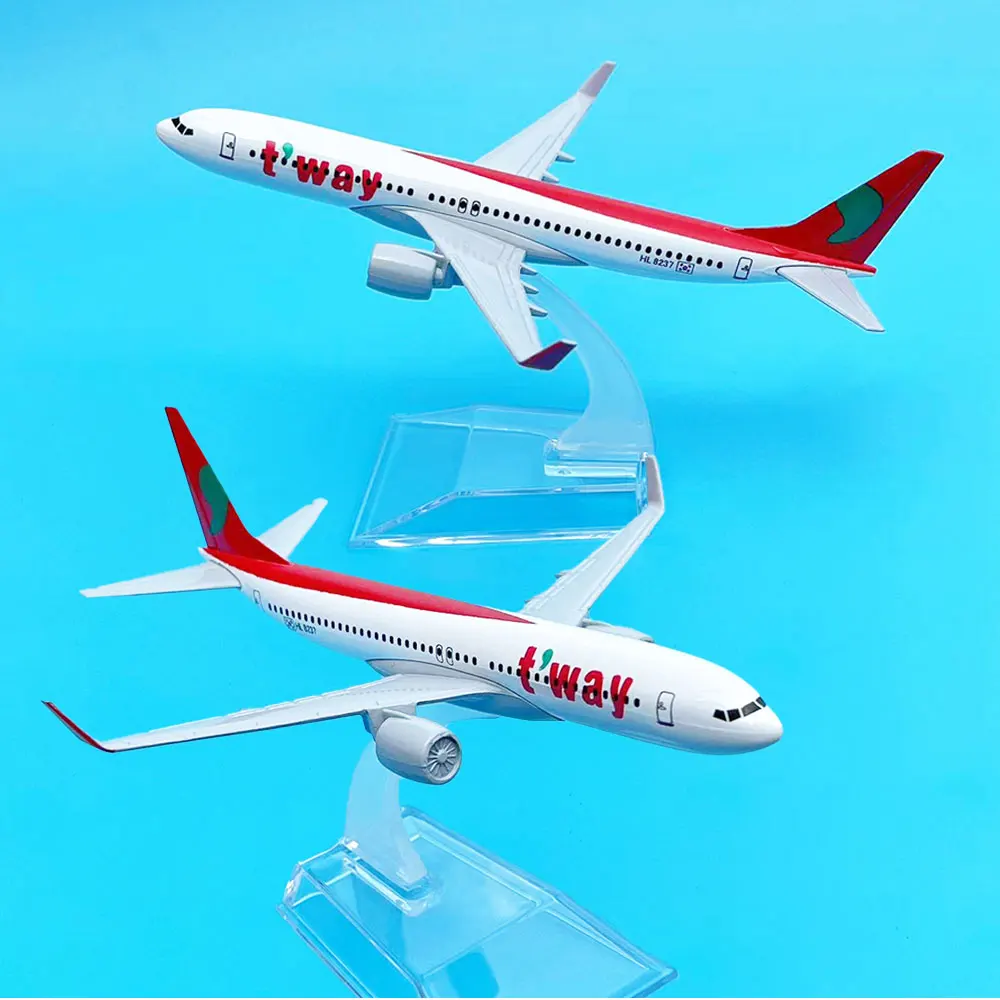 Schaal 1:400 Tway B737 Airlines Boeing Vliegtuig Model-Ideale Aanvulling Op Elke Diecast Vliegtuigen Collectie