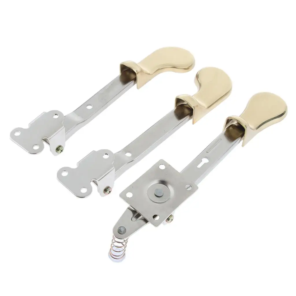 3 Pieces Aluminium Piano Keyboard Sustain Pedal Switch Mechanism DIY Damper Foot Pedal Parts