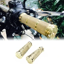 Motorcycle 1 inch Brass custom Handlebar Hand Grip For Harley Sportster XL883 XL1200 X48 X72 Fat Boy Softtail Street Bob