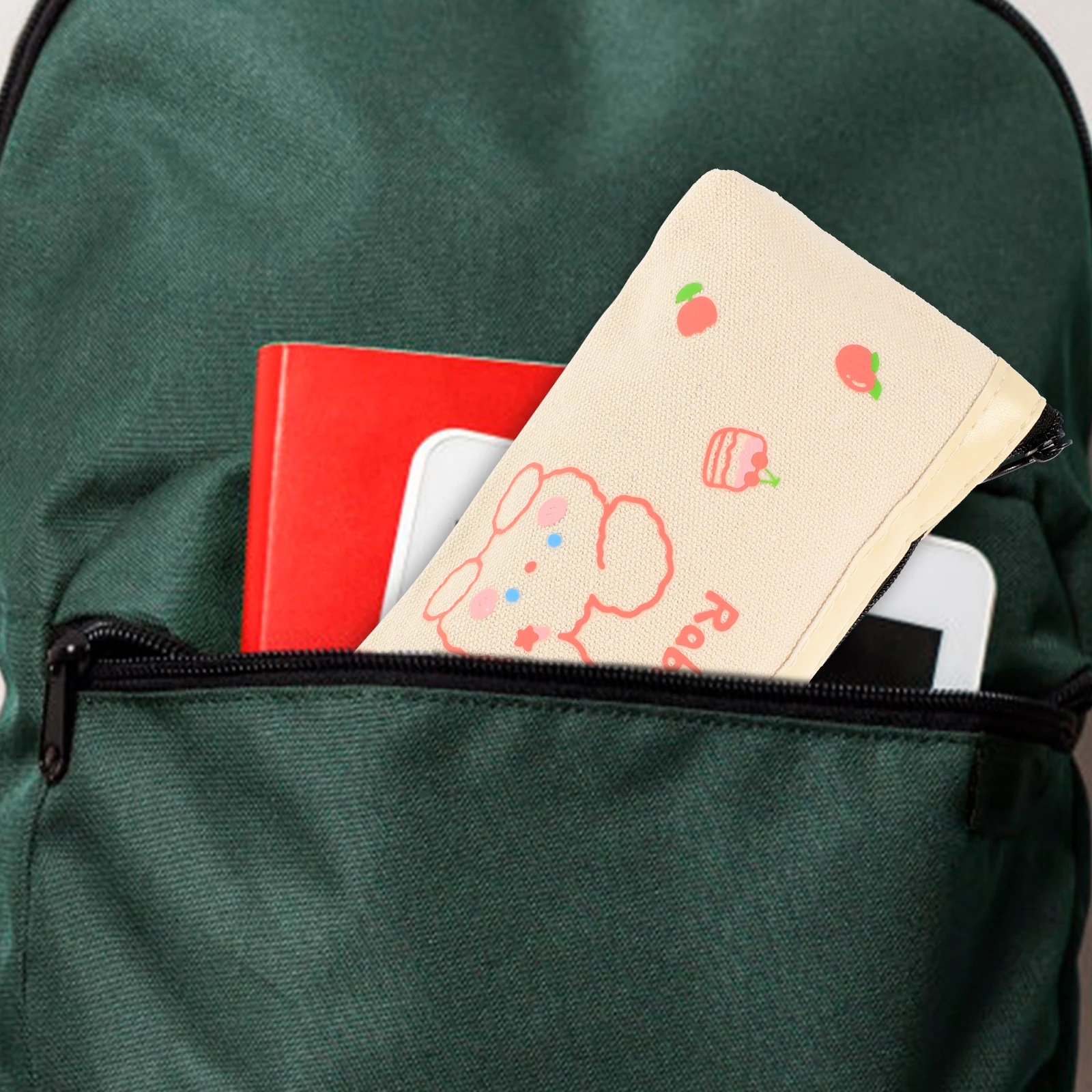 

Pencil Case Large Capacity Lightweight Portable Pouch Zipper Kids Student Teacher Office Use Storage Pen Bag Holder