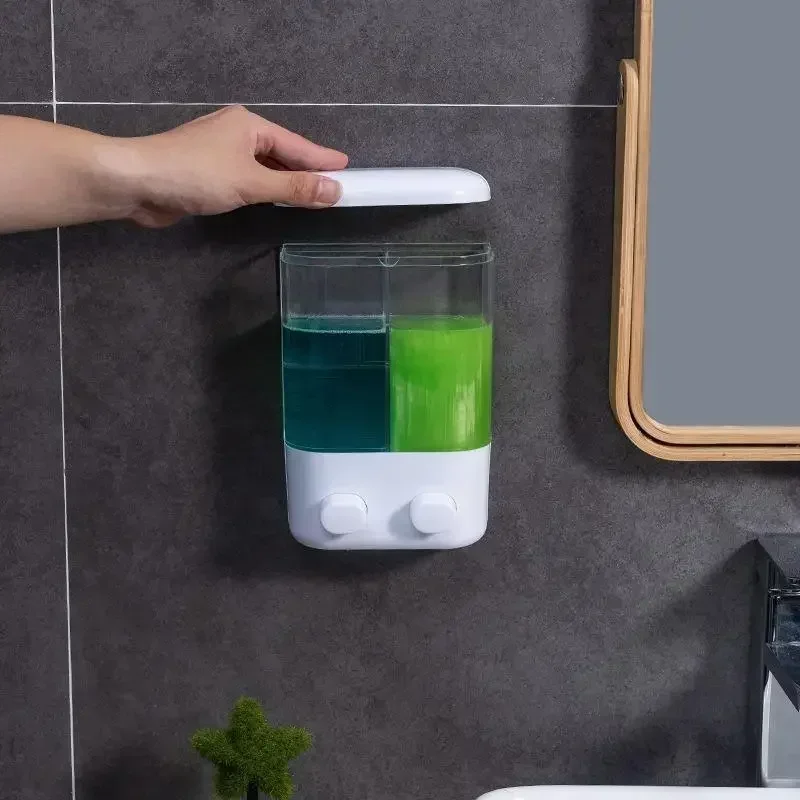 500/1000ML Wall-mounted Hand Soap Dispenser Manual Press Suitable For Shampoo And Shower Gel Etc