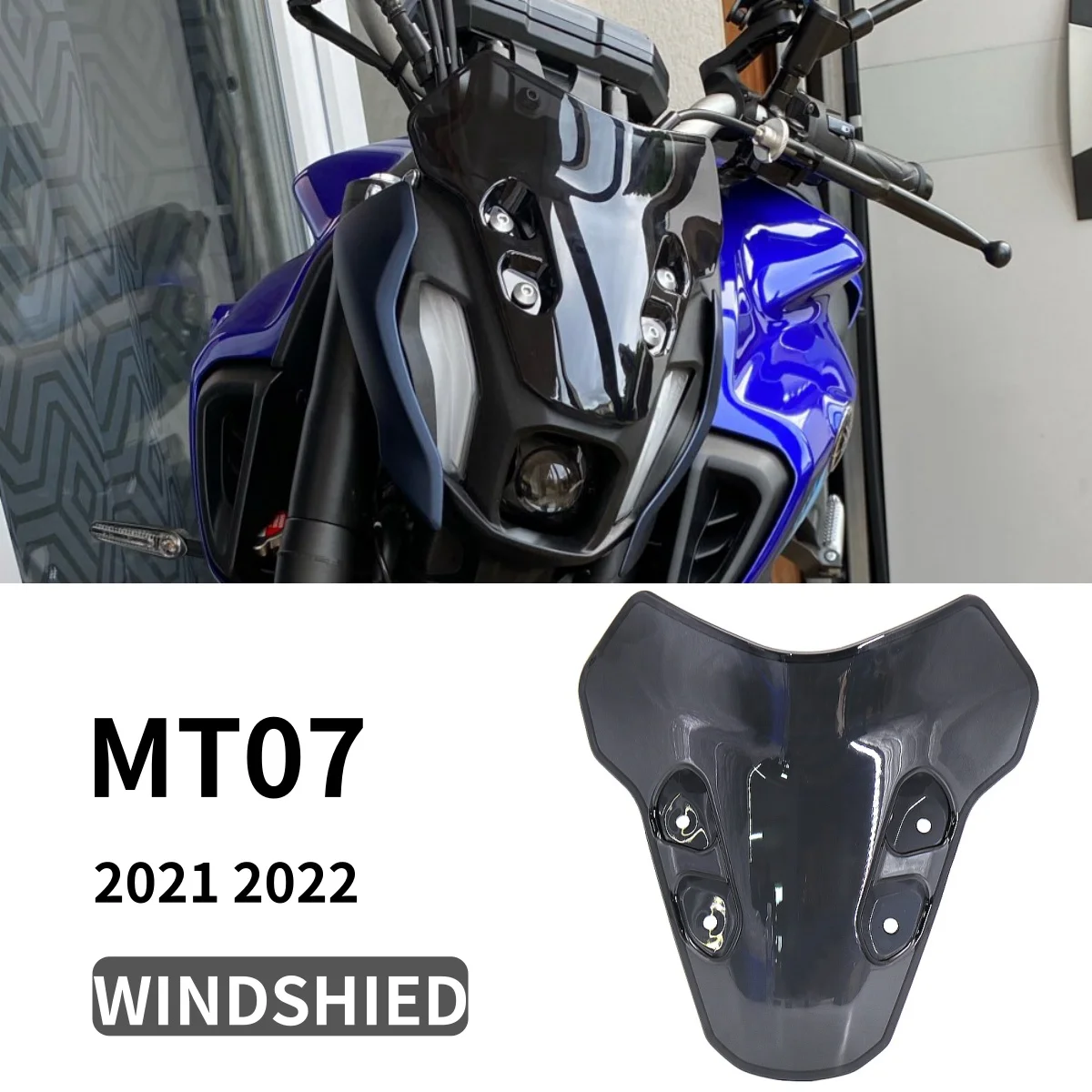 

Новинка для YAMAHA MT-07 MT07 MT 07 2021 2022, аксессуары для мотоциклов, переднее лобовое стекло, ветрозащитный воздушный дефлектор ветрового стекла