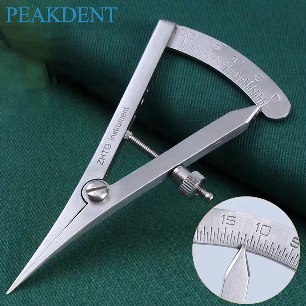 

Стоматологический штангенциркуль, медицинский хирургический изогнутый прямой инструмент из нержавеющей стали, стоматологическая линейка, весы, инструмент для измерения лабораторного инструмента