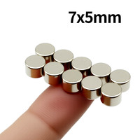 7x5mm Super Strong Neodymium Magnet N35 NdfeB Permanent Magnetic imanes Round Powerful Magnets Refrigerator Magnet