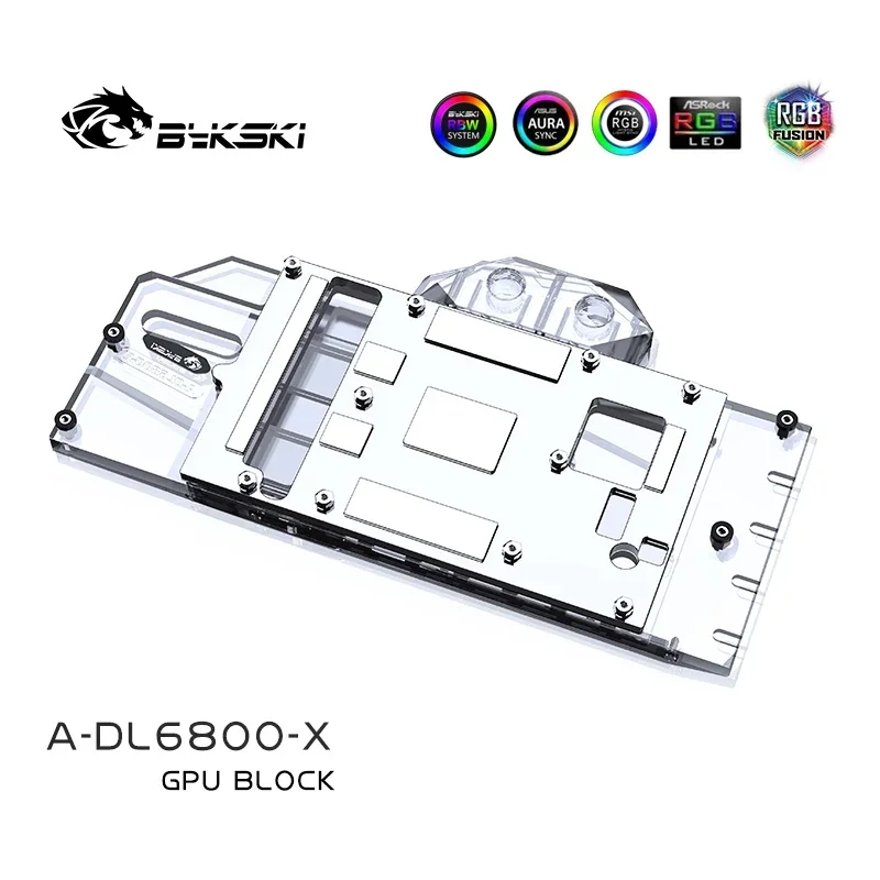 Imagem -04 - Bloco de Água para Dataland Radeon rx 6800 16gb x Sapphire Pulse Radeon rx 6800 16gb Ventiladores Bykski-a-dl6800-x