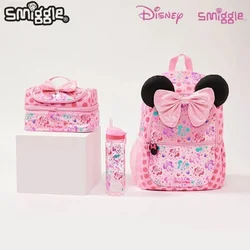 Genuine Disney Bag  Australia Smiggle Minnie Children Student School Bag Wallet Lunch Bag Backpack Water Cup Girl Gifts