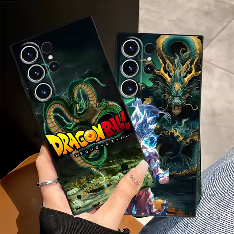 Dragon Ball Dragon Cool Black Soft Phone Cover Case for Samsung Galaxy S21 FE S20 S25 Edge S23 Ultra S24 Plus