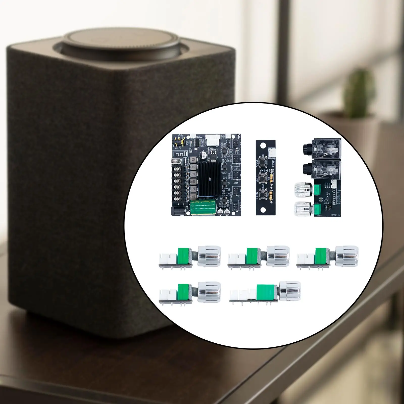 Intelligent Protection Speaker Amplifier Board Bluetooth USB AUX Audio Module 2.1 Channel for DIY Audio Projects