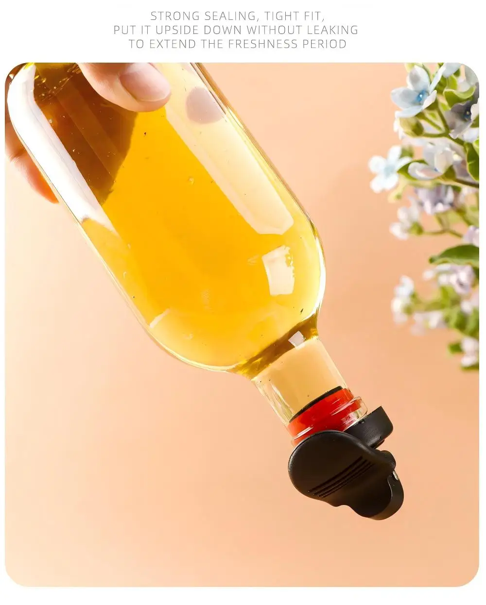 

Hand Press Wine Bottle Stopper - Leakproof Silicone Wine Sealer for Red Wine Fresh Keeping & Bottle Preservation