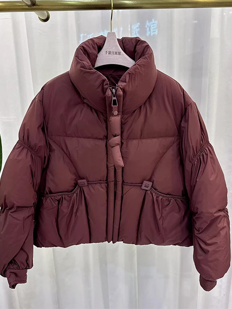 

Новая модная женская зимняя куртка из хлопка с воротником-стойкой, свободного кроя, в корейском стиле, для повседневной носки