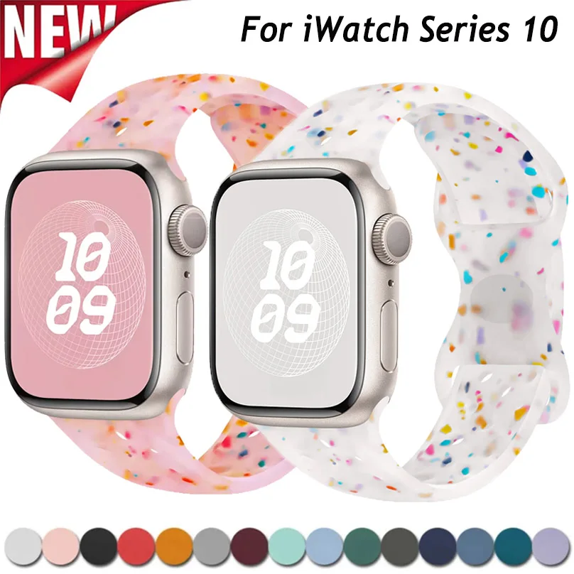 Silikon band für Apple Uhren armband 46mm 42mm 40mm 41mm 44mm 38mm 45mm Sporta rmband iwatch Serie 10 8 7 6 5 se 9 ultra 2 49mm
