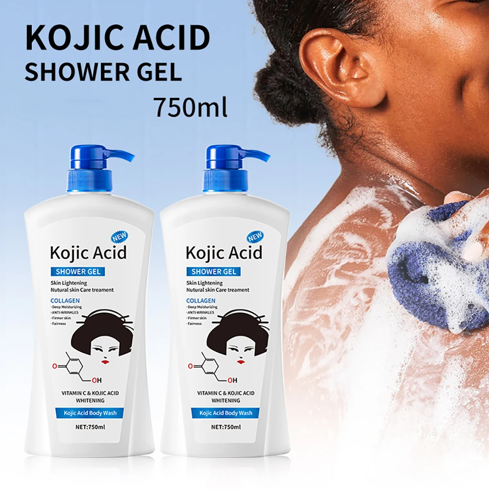 

Kojic Acid Shower Gel Deep Cleansing Brighten Body Wash Whitening Exfoliator Chicken Skin Body Care Moisturizing Skincare 750ml