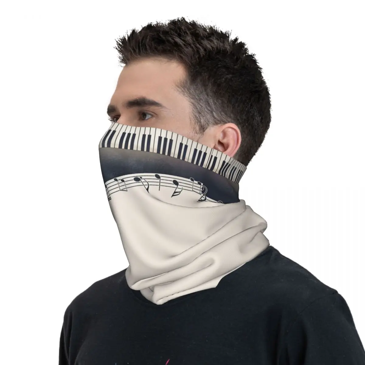 Note musicali Bandana Copricollo Sciarpa avvolgente Passamontagna Ciclismo Unisex Adulto Traspirante