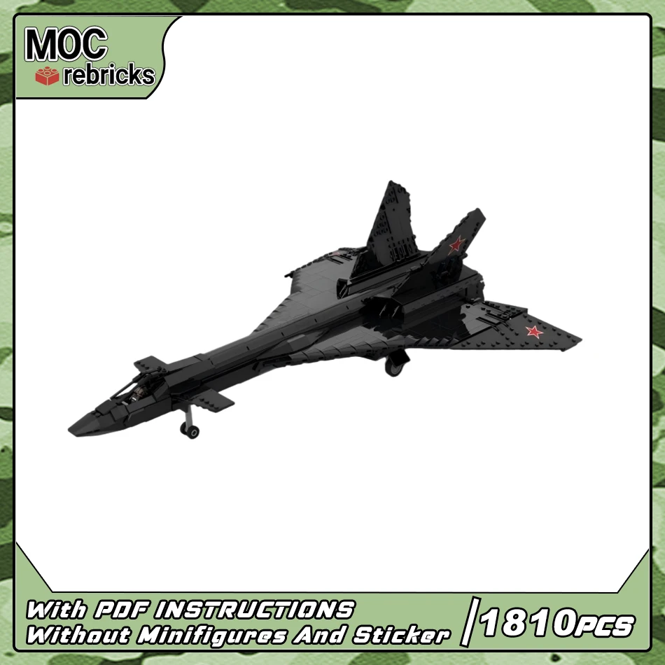 

MOC Military Series Bricks Scale MiG-31 Firefox Fighters Building Block DIY Advanced Bricks Assembly Model Set Toys Xmas Gift