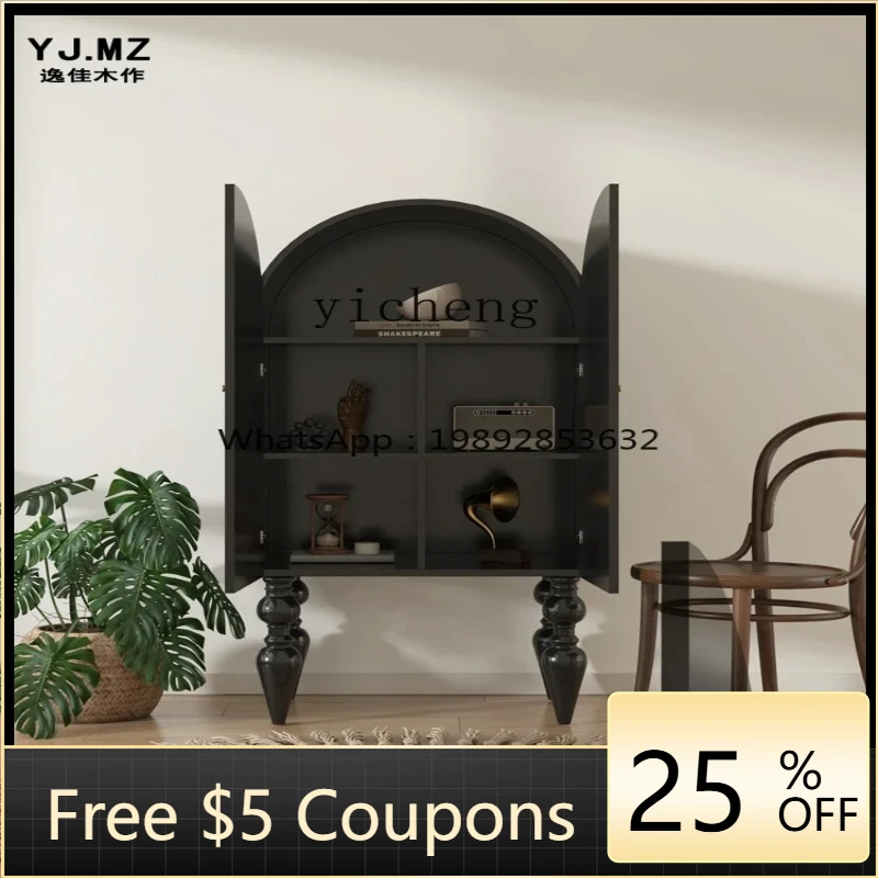 

XLL French Cream Wind Solid Wood Bucket Cabinet Aisle Entrance Cabinet Bedroom Cloakroom Sundries Storage Cabinet