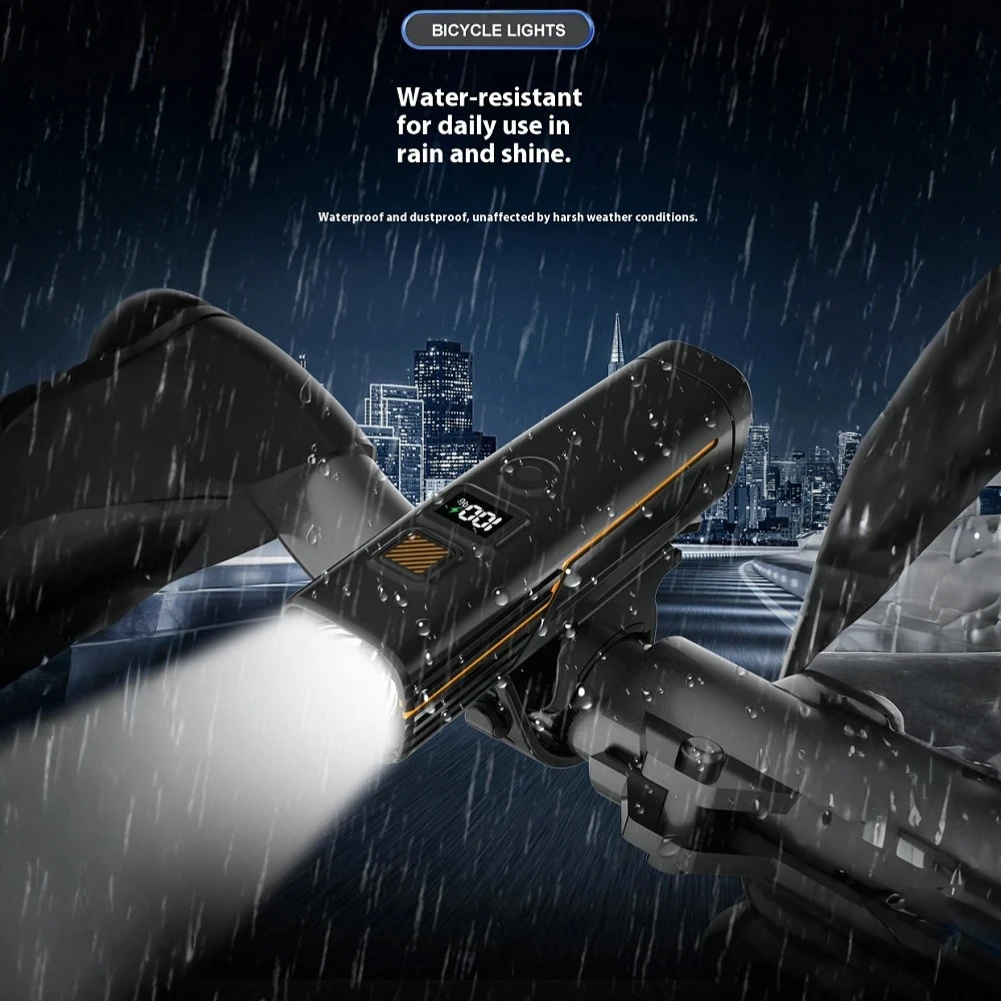 

Высокояркий передний фонарь для велосипеда, водонепроницаемый IPX5, для ночной езды, с зарядкой Type-C, компактная лампа для шоссейного велосипеда, для велоспорта на открытом воздухе