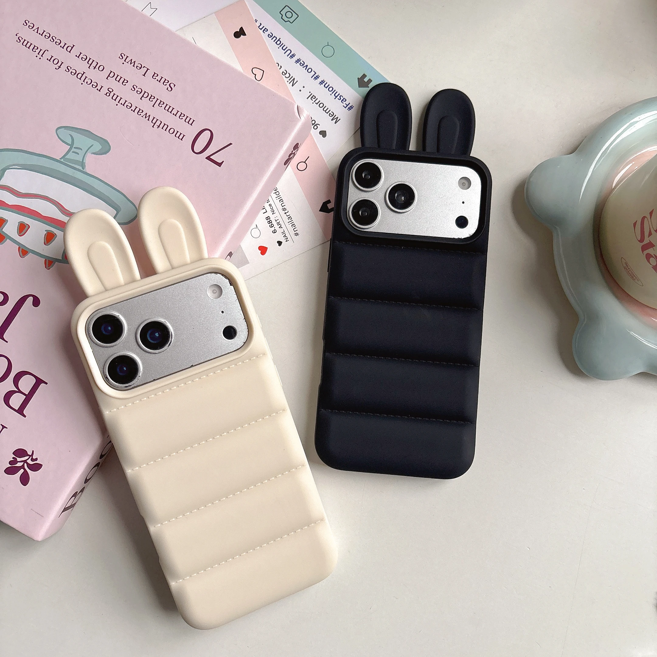 Niedliche Originelle Hasenohren 3D-Hülle für iPhone 17 16 15 Handyhülle 17 16 15 Pro MAX Weiche Stoßfeste Rückseite Schutzhülle – Detail 8