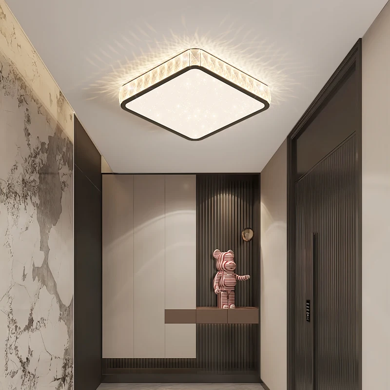 Embedded Crystal Modern Hallway Ceiling Lamp Simple Creative Corridor Ceiling Light High-end LED Entrance Foyer Lighting Fixture