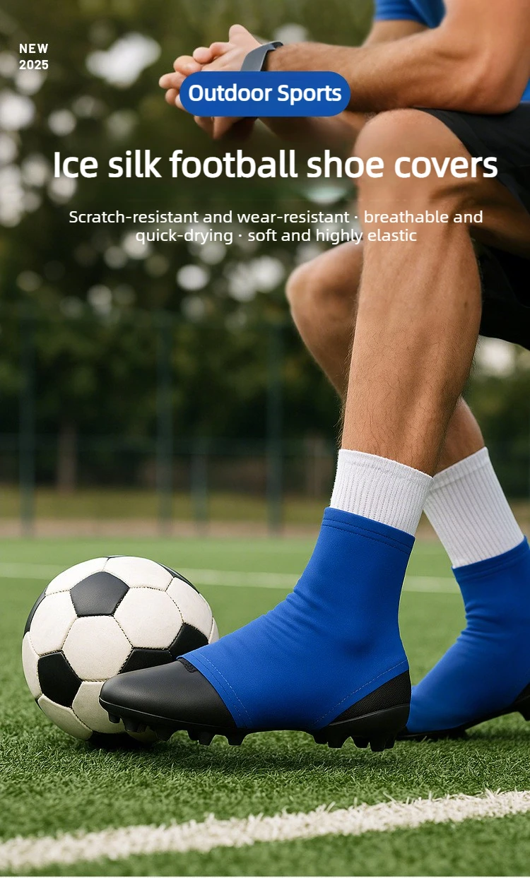 1 Paar Fußballschuhüberzüge, Sportsockenüberzüge, rutschfest, abnehmbar, dehnbar, atmungsaktiv, für Baseball, Softball, Fußball – Detail 1