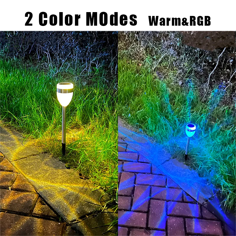 Solar LED Lights Outdoor Garden Pathway Decoration Stake Light Landscape Yard Balcony Patio Decor Solar Lawn Lamp