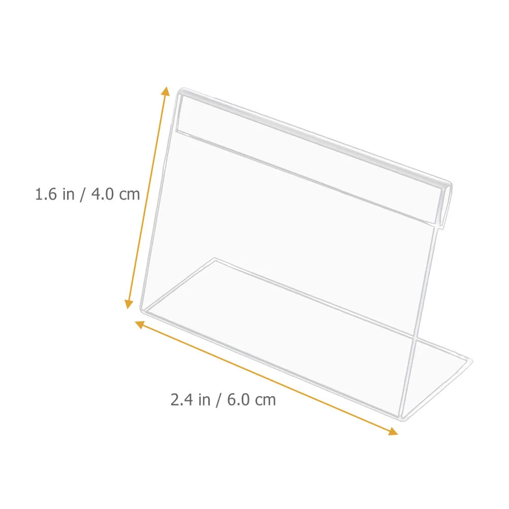 20pcs Acrylic Sign Holder Small Display Stands For Table Number Signs Wedding Party Decor Clear Scratch-Resistant Stand Menu