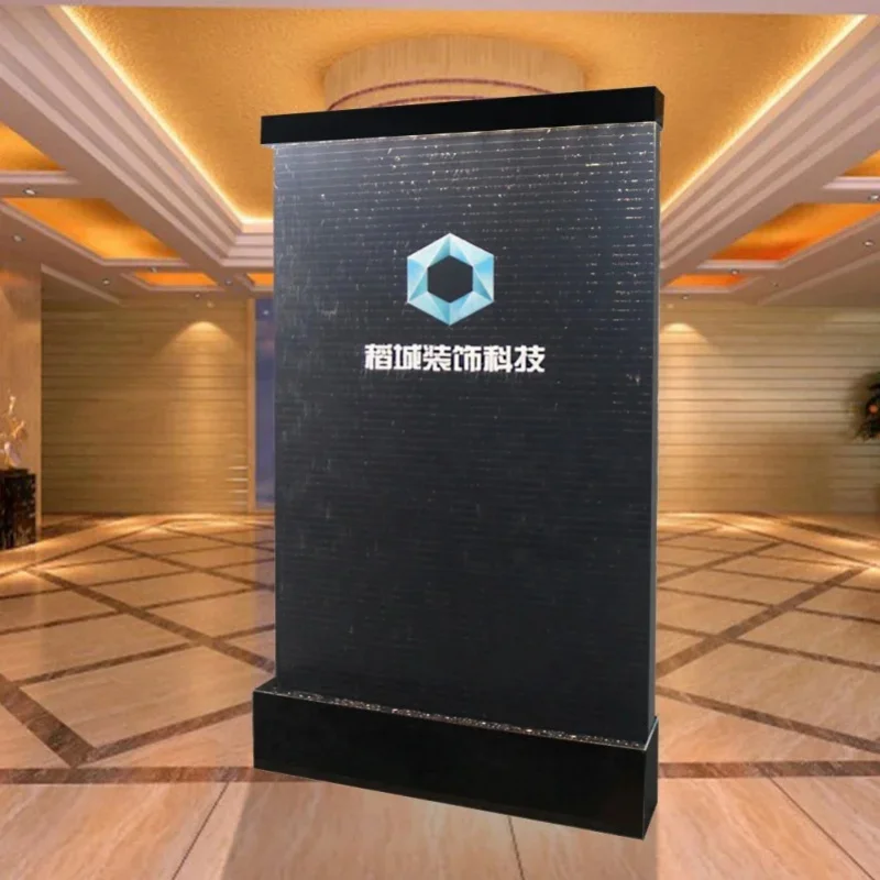 custom.Modern Contemporary Indoor Acrylic Fountain Panel with Color Changing Lighting Home & Hotel Decoration