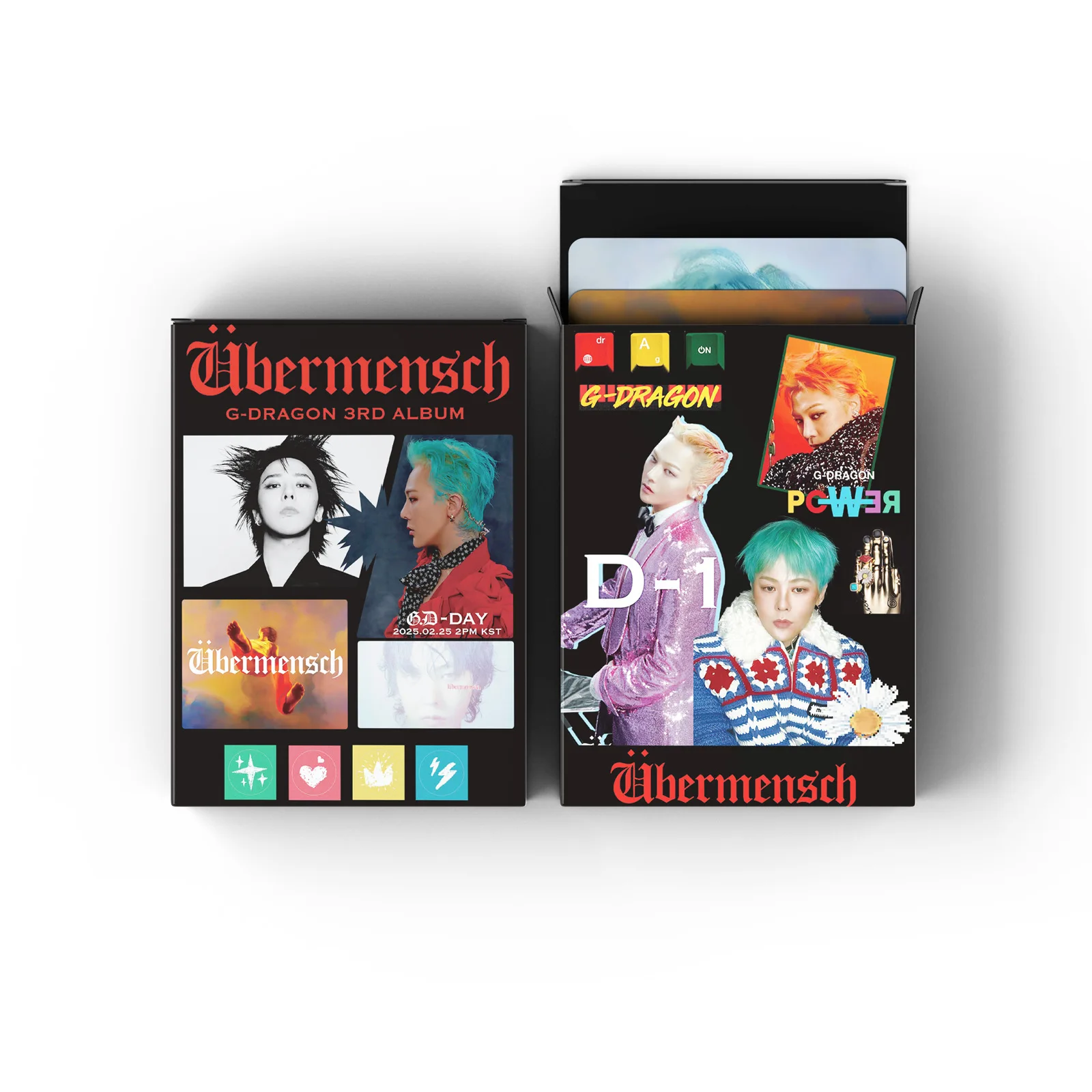 55 قطعة G-DRAGON GD UBERMENSCH على الوجهين بطاقة LOMO بطاقات الصور مجموعة صناديق K-POP تحصيل ألبوم Merch هدية