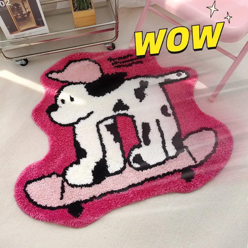 

Soft Cozy French Fries Bathroom Rugs,Cute Dog Bath Mat, Non Slip Doormat,Washable Shaggy Rug,Funny Absorbent Tub Shower Door Mat