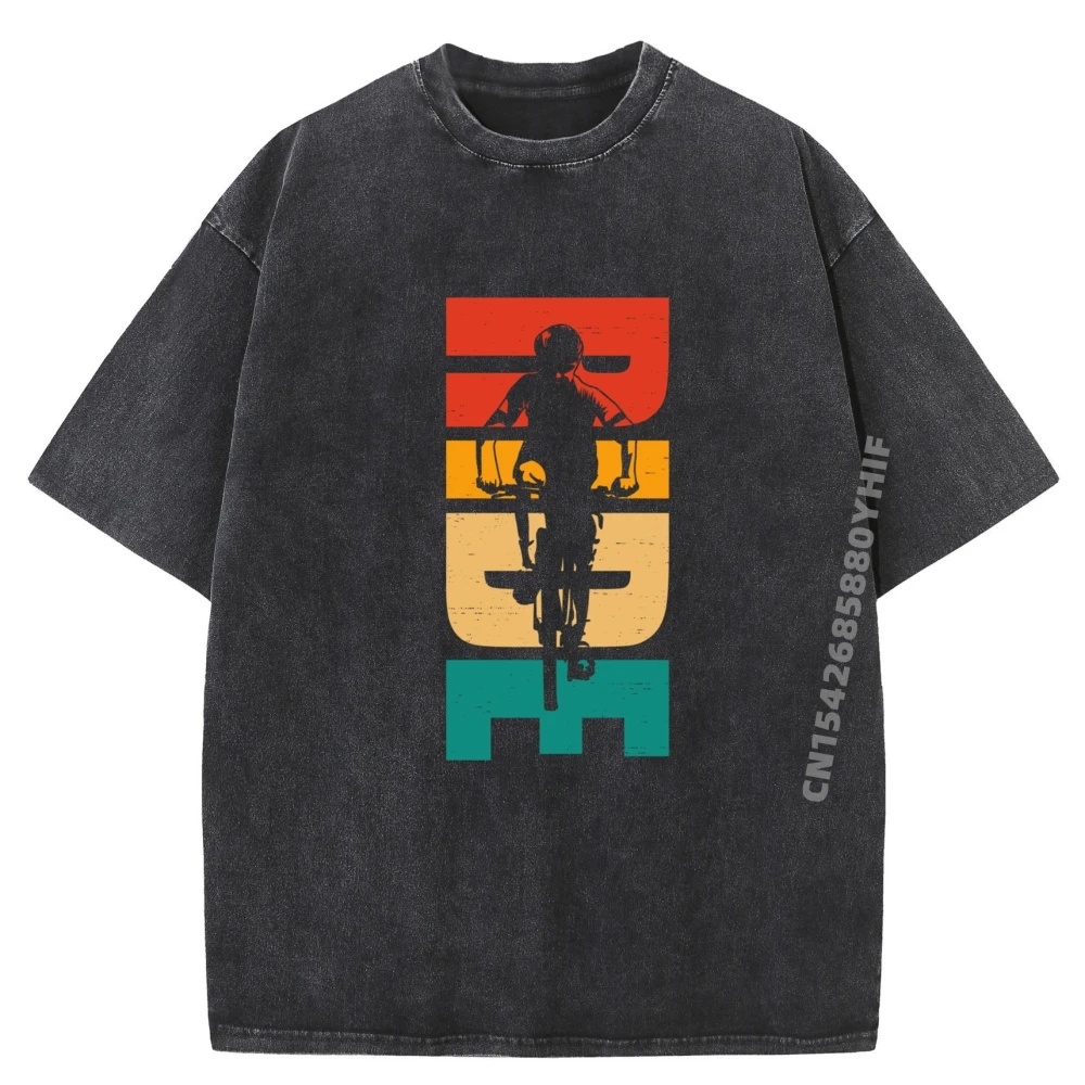 

Мужская футболка с принтом, футболка с рисунком для горного велосипеда, мужская футболка с коротким рукавом, винтажная стираная рубашка, мужская одежда