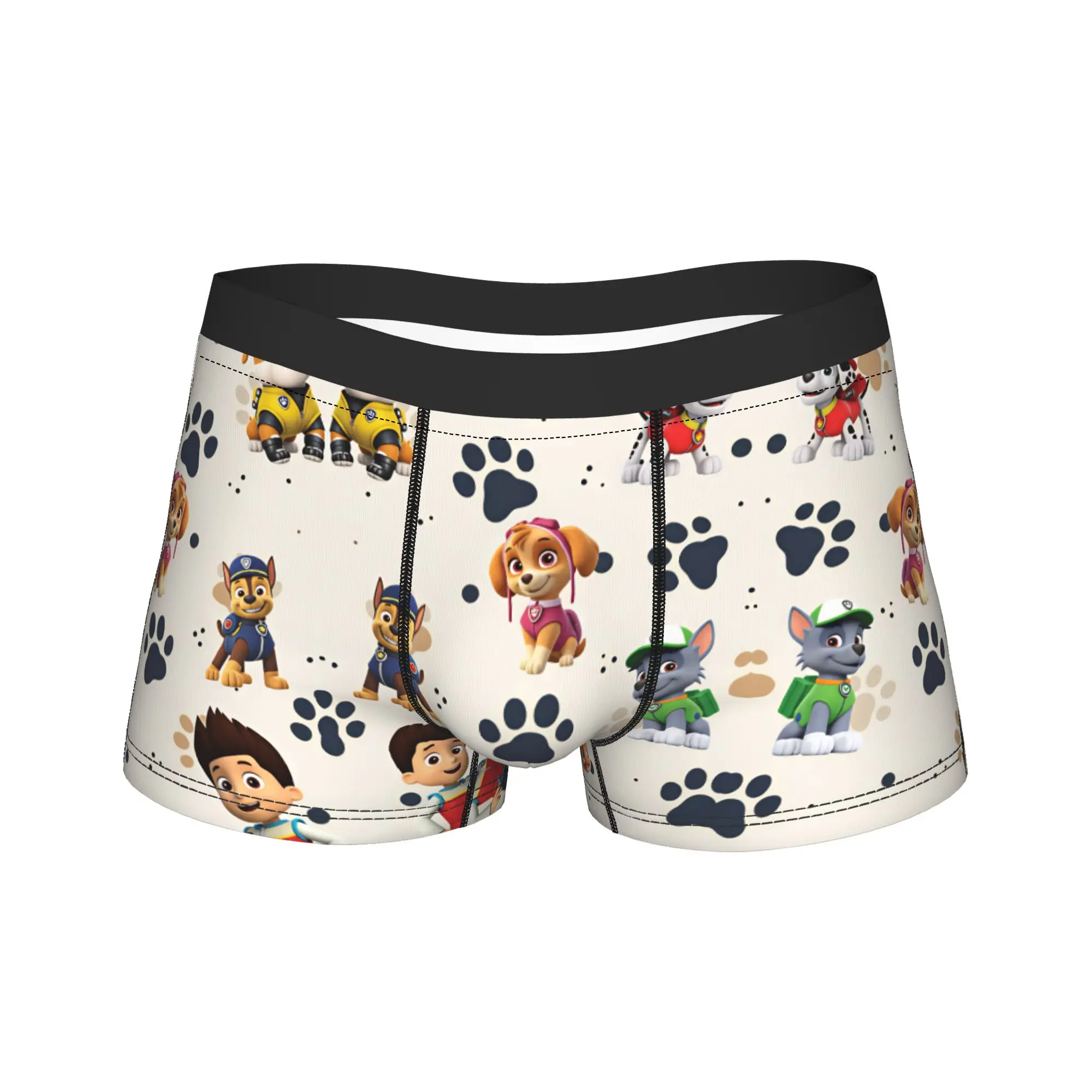 Paw Dogs Classic Core Team Characters Art Boxer Shorts Pouch Underwear Trenky Boxer Brief Soft Trend Male Panties Plus Size