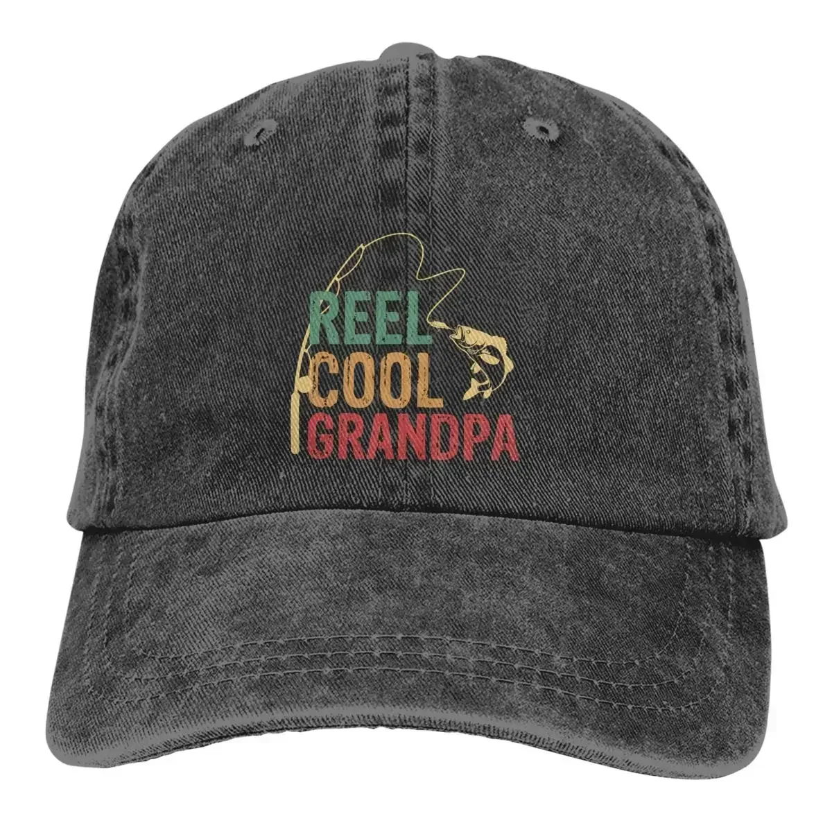 Reel Cool Grandpa Baseball Cap Men Hats Women Visor Protection Snapback Fishing Caps