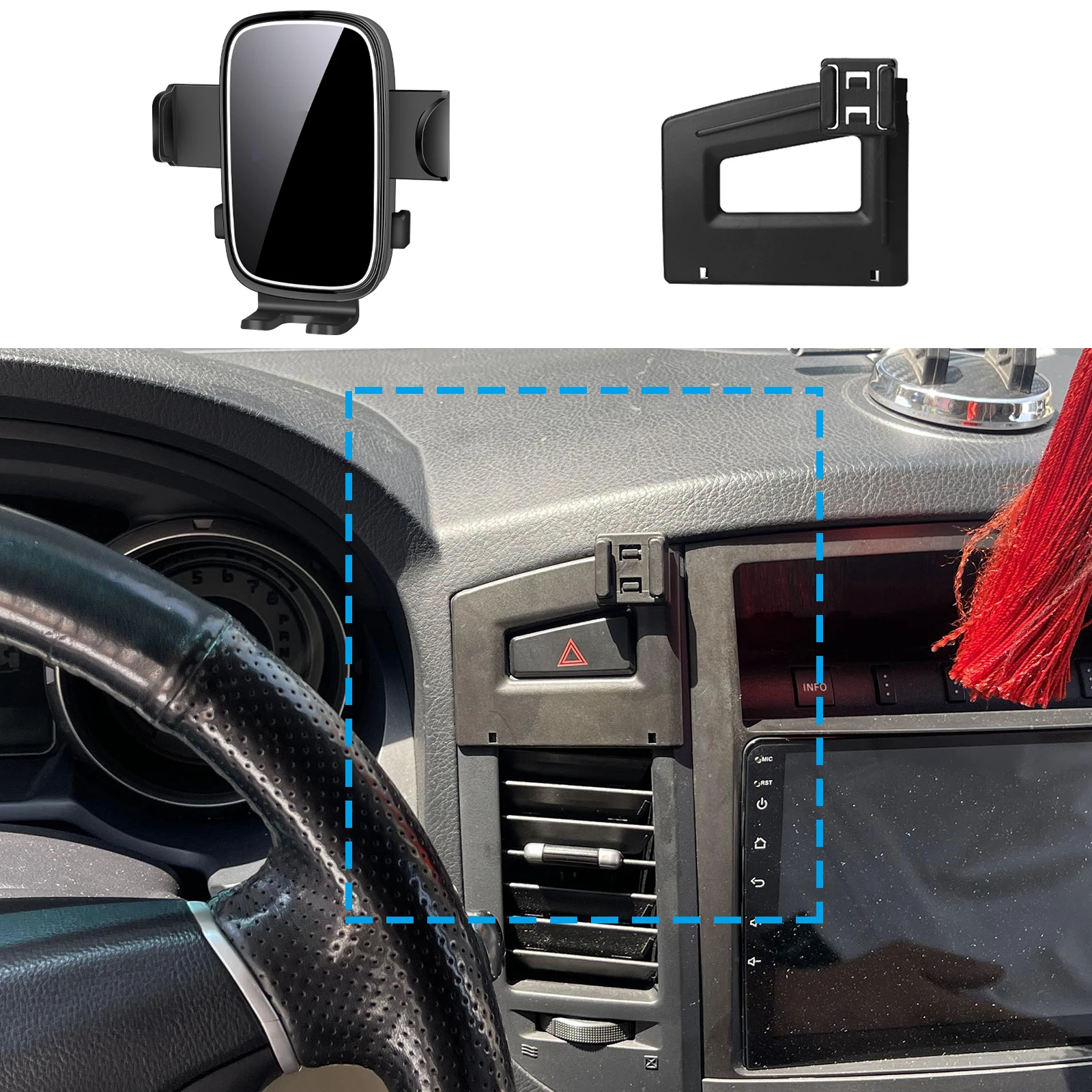 

fit for Mitsubishi Pajero 2011-2022 Custom Fit Phone Holder Mount Dashboard Screen Base No Drill Car​​ accessoires