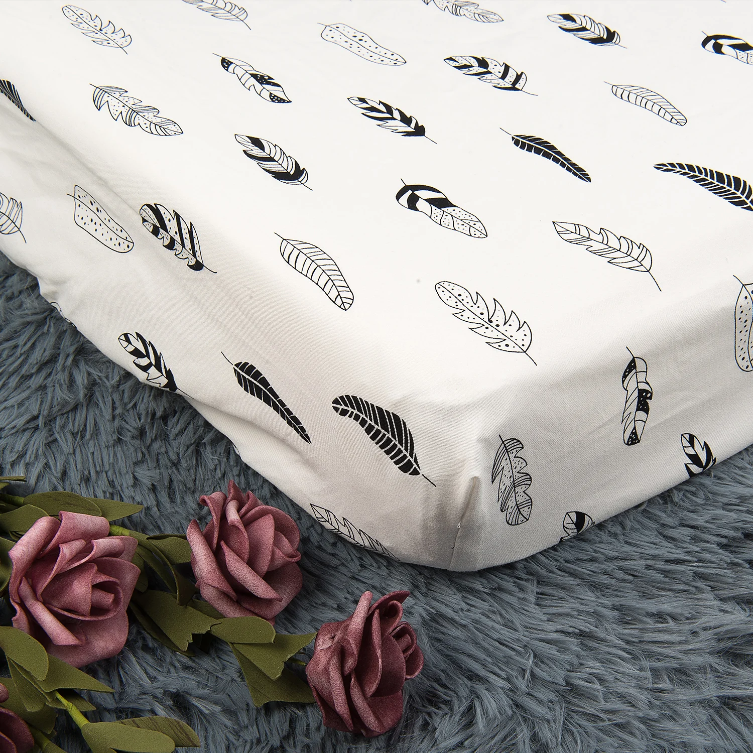 غطاء وسادة تغيير الحفاضات قابل لإعادة الاستخدام وقابل للتنفس من القطن الناعم لحديثي الولادة مع تصميم عصري #2