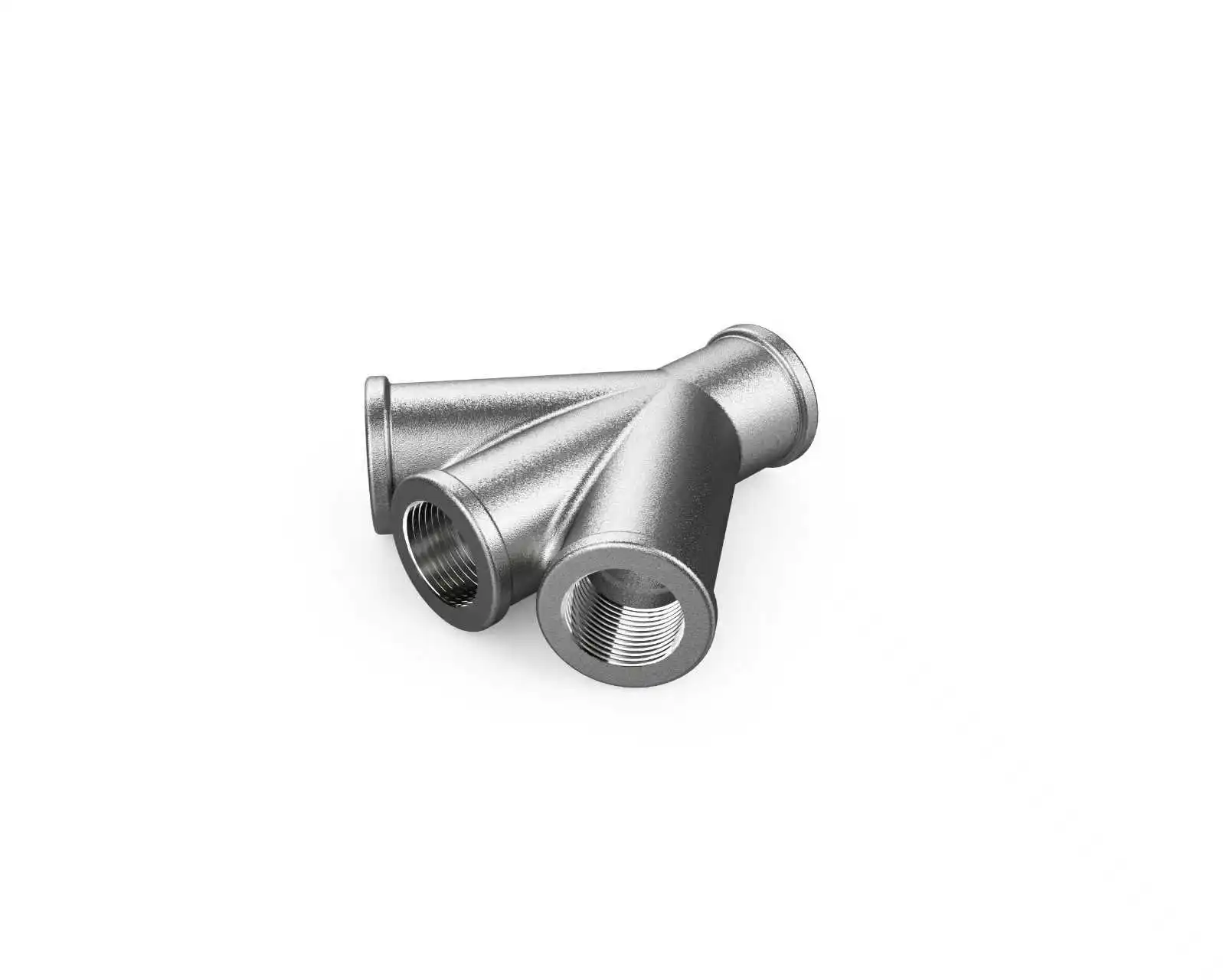 4‑way equal Cross, 304 Stainless Steel Fitting, G1/2 (BSPP) Thread, Effective Thread Length 19mm