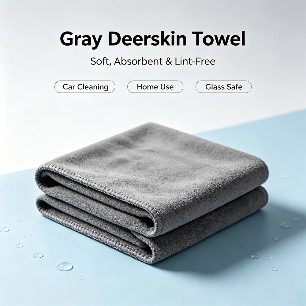 Lint-Free Microfiber Car Wash Towel High Water Absorption Cleaning Cloth For Vehicle Interior Exterior Detailing