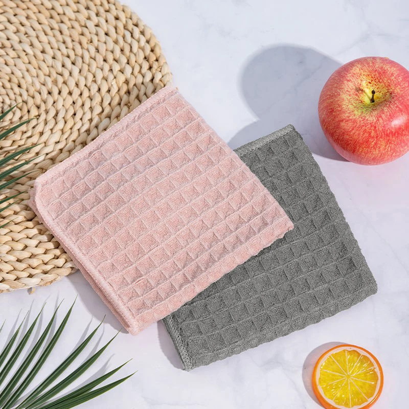 Microfiber Towel Cleaning Cloth Honeycomb Pineapple Grid Towels Waffle Car Wash Absorbent Rag Fast Drying Household Scouring Pad