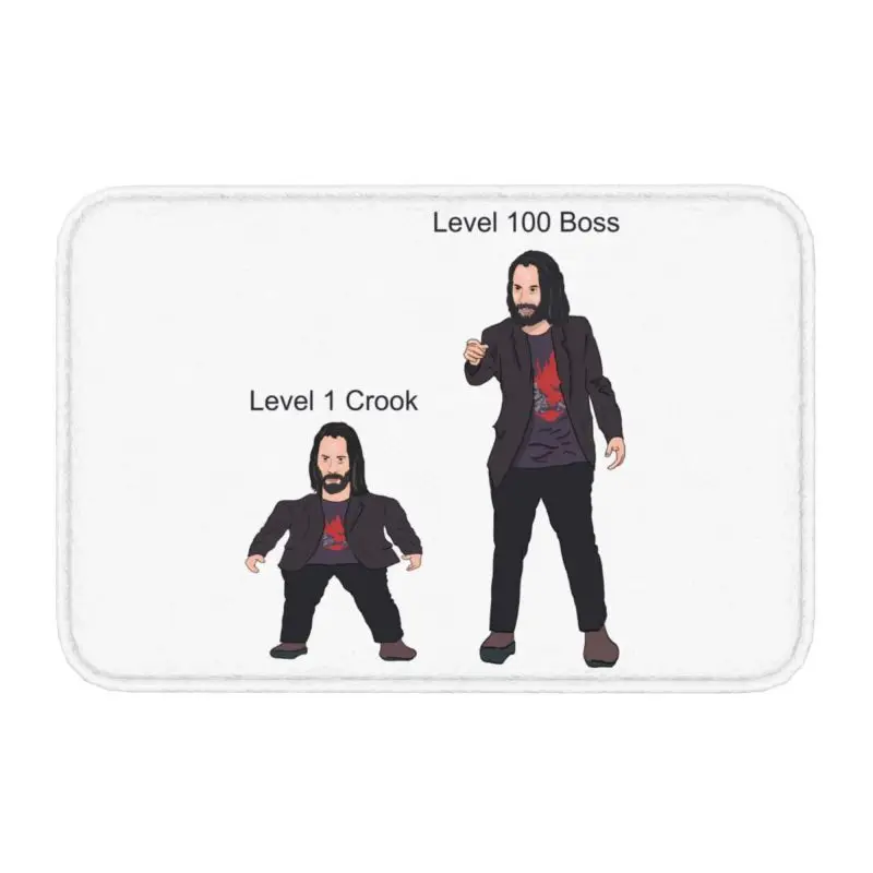 Funny Mini Keanu Reeves Front Door Mat Anti-Slip Indoor Quick Dry Doormat Living Room Entrance Rug Carpet