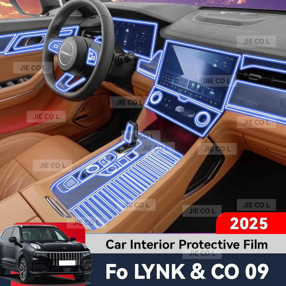 

For LYNK & CO 09 2025 Car interior Protection Central Control Screen Transparent TPU Navigation Anti Scratch GPS Film