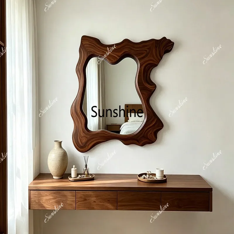 Shaped bathroom wall hanging bathroom mirror bedroom high definition makeup mirrorTJ