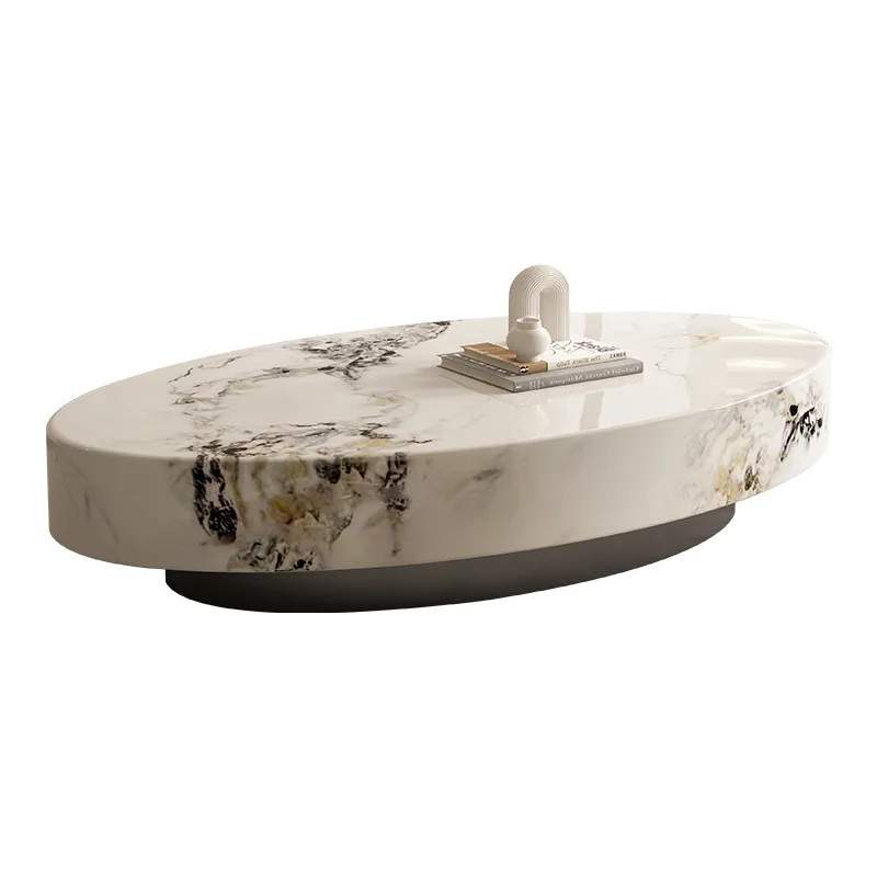 

Modern simplicity, marble coffee table, living room, sofa, oval, Italian light luxury, high end coffee table